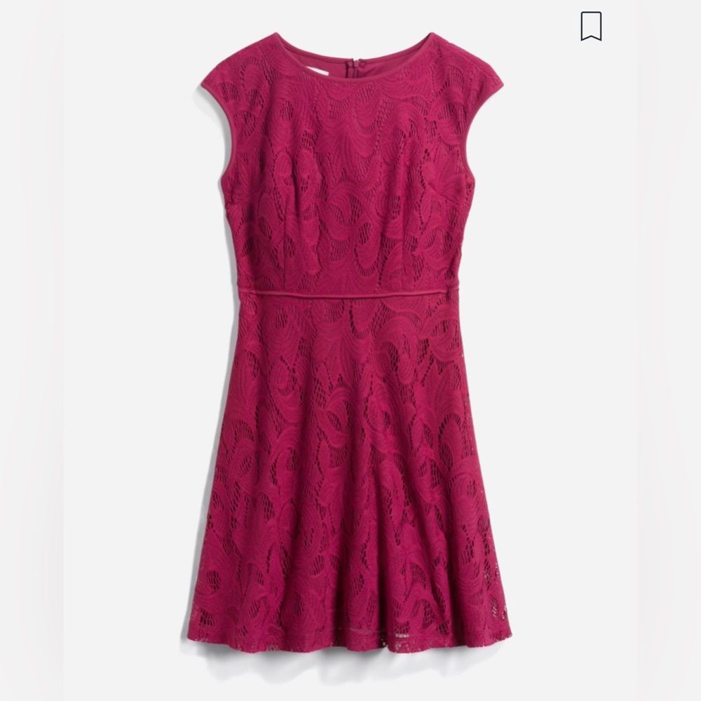Wisp Leaah lace knit dress, size 0, burgundy